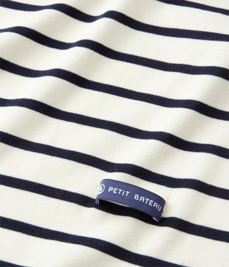 Marinegestreepte damessjaal wit/blauw