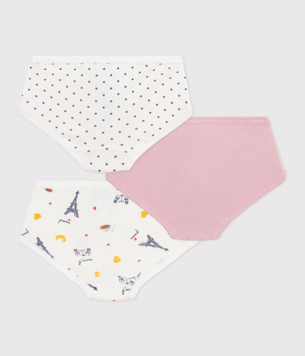 Set van katoenen slips met hoge taille en print van Parijs voor kinderen multicouleur
