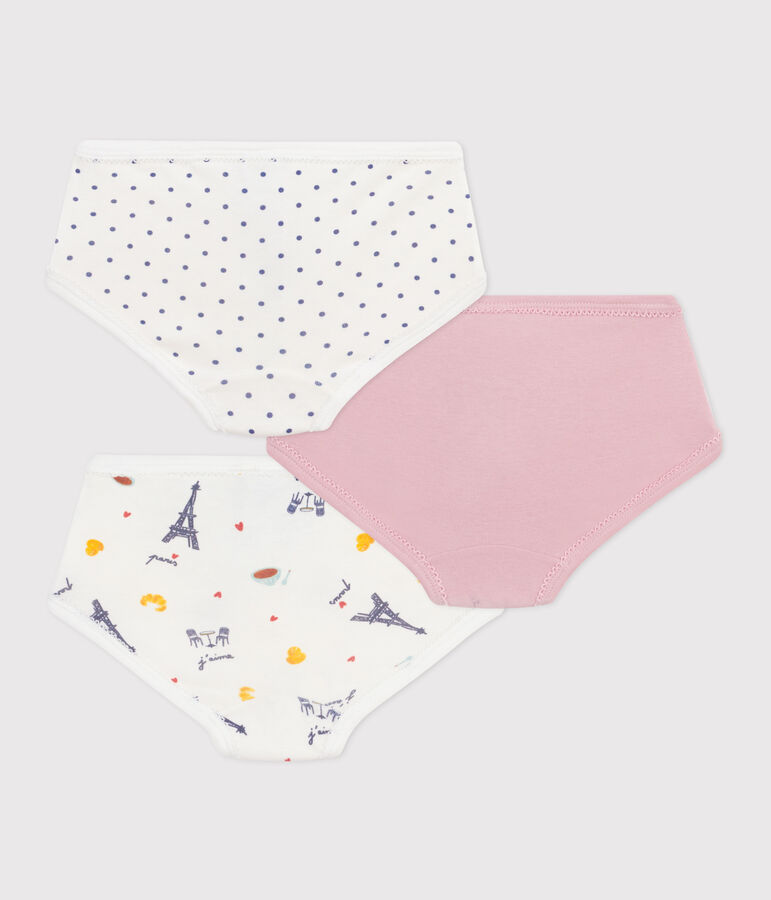 Set van katoenen slips met hoge taille en print van Parijs voor kinderen multicouleur