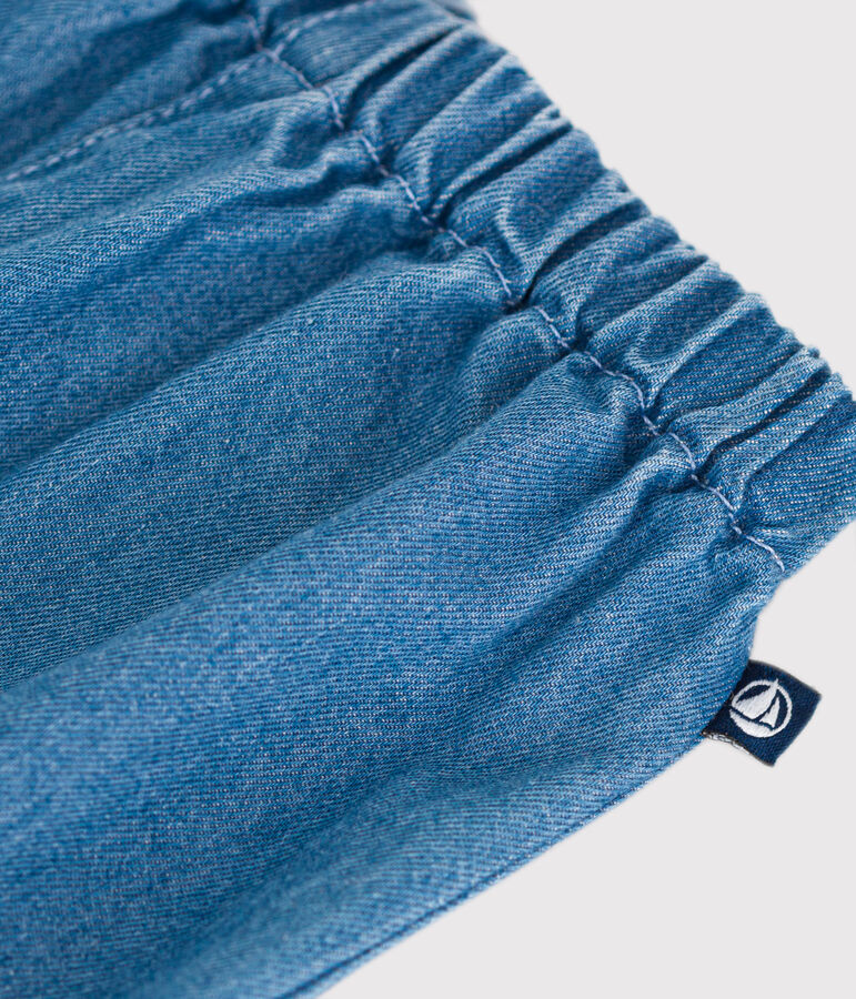 Babybroek van lichte, biologische denim blauw
