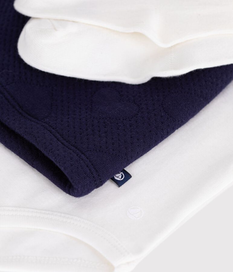 Ensemble cadeau b&eacute;b&eacute; en coton : robe, body et collant multicouleur