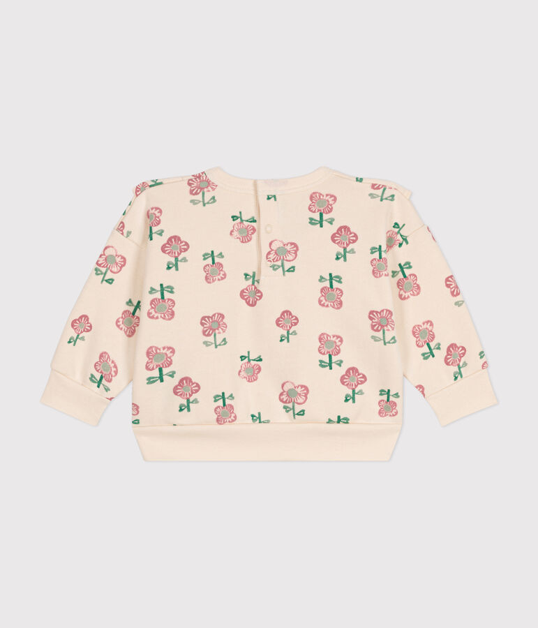 Sweatshirt en molleton b&eacute;b&eacute; &eacute;cru/multicouleur