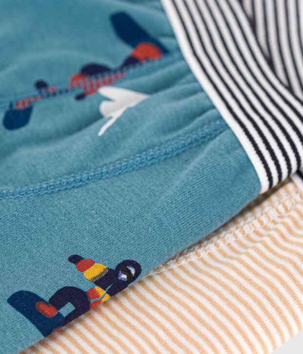 Set van 2 boxershorts snowboard voor jongens in katoen multicouleur