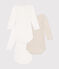 Lot de 3 bodies manches longues message en coton bébé variante 1
