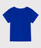 L'ICONIQUE, T-shirt voor dames in linnen blauw PERSE