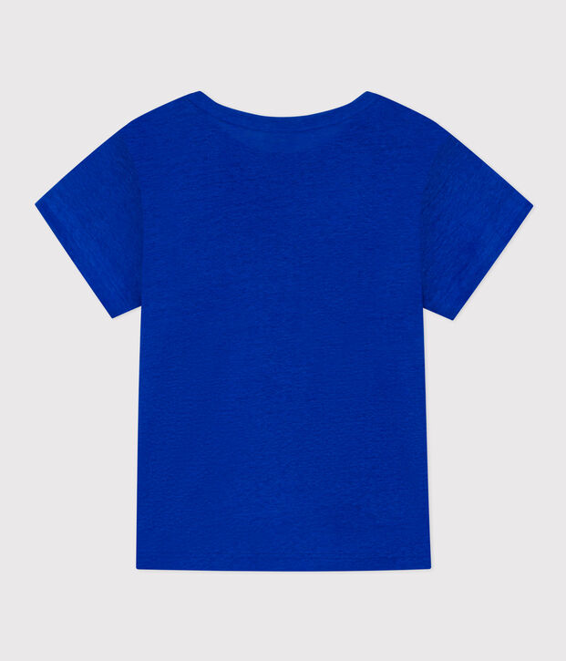 Tee-shirt L'ICONIQUE en lin Femme bleu vif