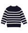 Pull laine et coton rayure bébé garçon bleu SMOKING/blanc MARSHMALLOW