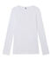 Dames-T-shirt met lange mouwen en V-hals wit ECUME