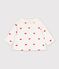Blouse b&eacute;b&eacute; en velours brod&eacute; motif n&oelig;uds &eacute;cru/rouge