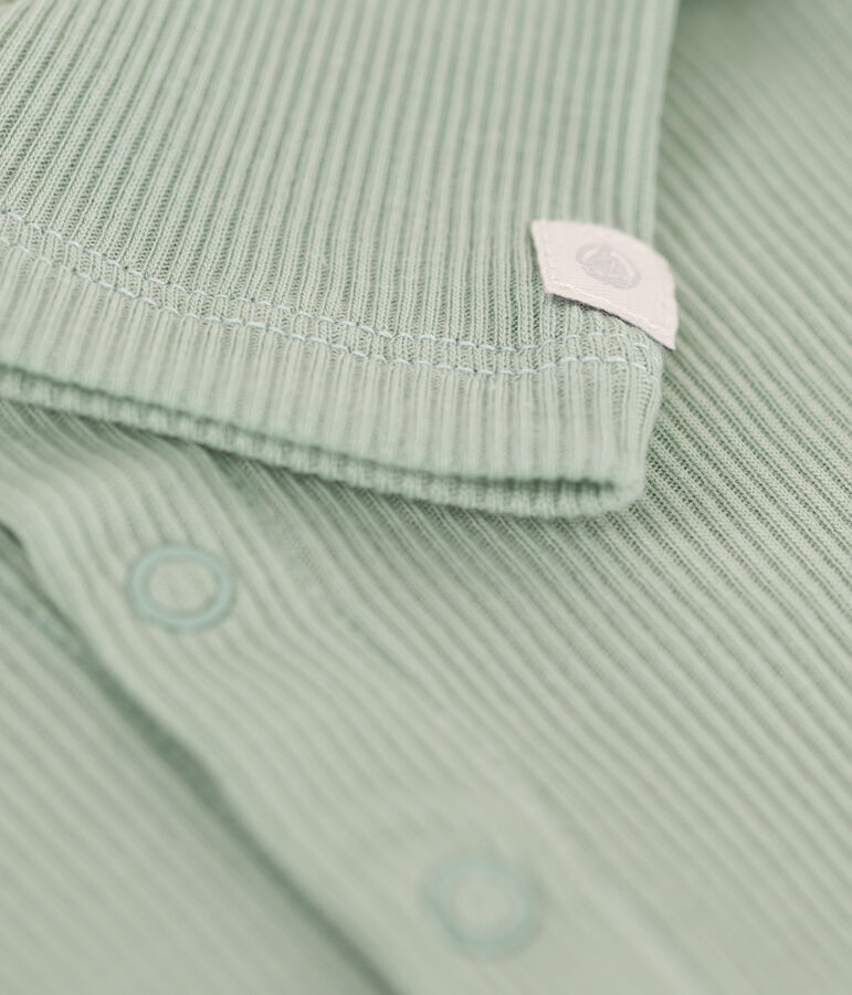 Babycardigan van katoen en lyocell groen HERBIER