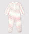 Dors-bien Petit Bateau Je T'aime bébé fille en jacquard blanc MARSHMALLOW/rouge TERKUIT