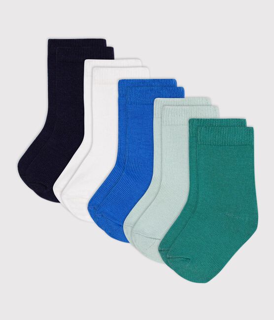 5 paires de chaussettes bébé en coton unies variante 1