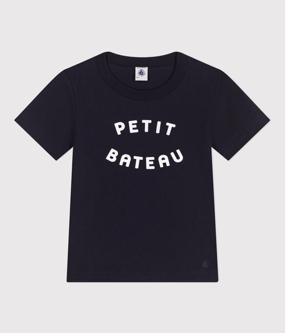 Tee-shirt en jersey léger enfant garçon bleu SMOKING/blanc MARSHMALLOW