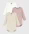 Set van 3 katoenen body's met lange mouwen voor baby's variante 1
