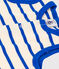 Combinaison courte bébé en maille côtelée rayée bleu AVALANCHE/blanc PERSE