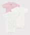 Set van 3 katoenen rompertjes met print en korte mouwen voor baby's variante 2