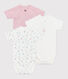 Set van 3 katoenen rompertjes met print en korte mouwen voor baby's