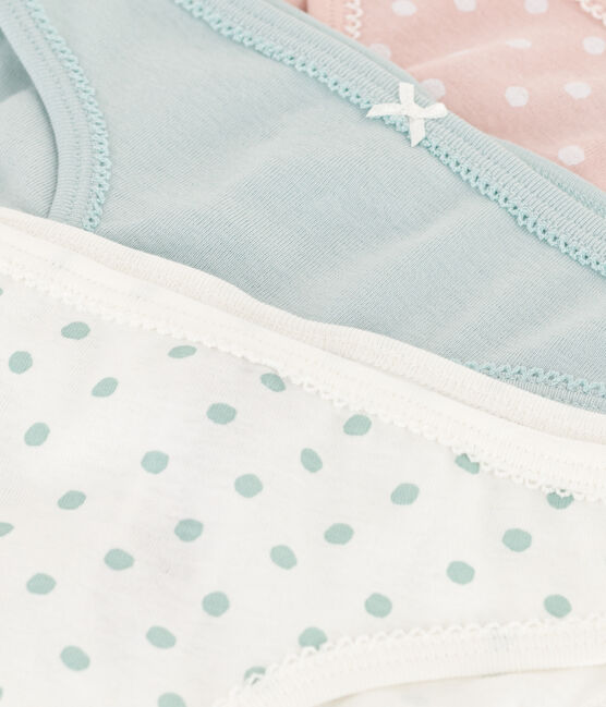 Lot de 3 culottes à pois en coton petite fille variante 1