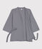 Gestreepte kimono voor vrouwen blauw/wit