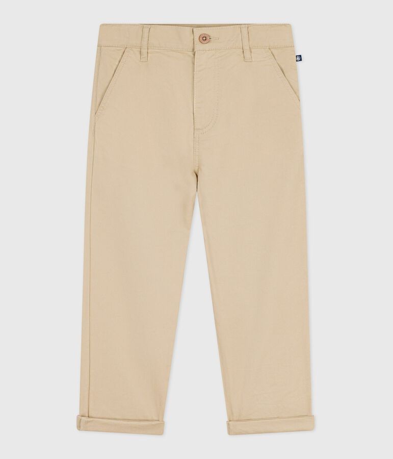 Pantalon enfant en coton beige