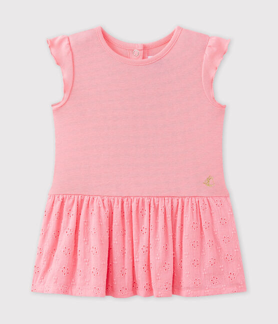 Jurk met vlindermouwen voor babymeisjes roze PETAL