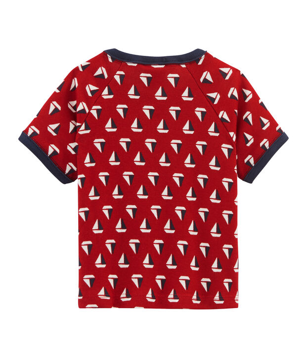 Tee-shirt imprim&eacute; b&eacute;b&eacute; gar&ccedil;on blanc/rouge/multicouleur