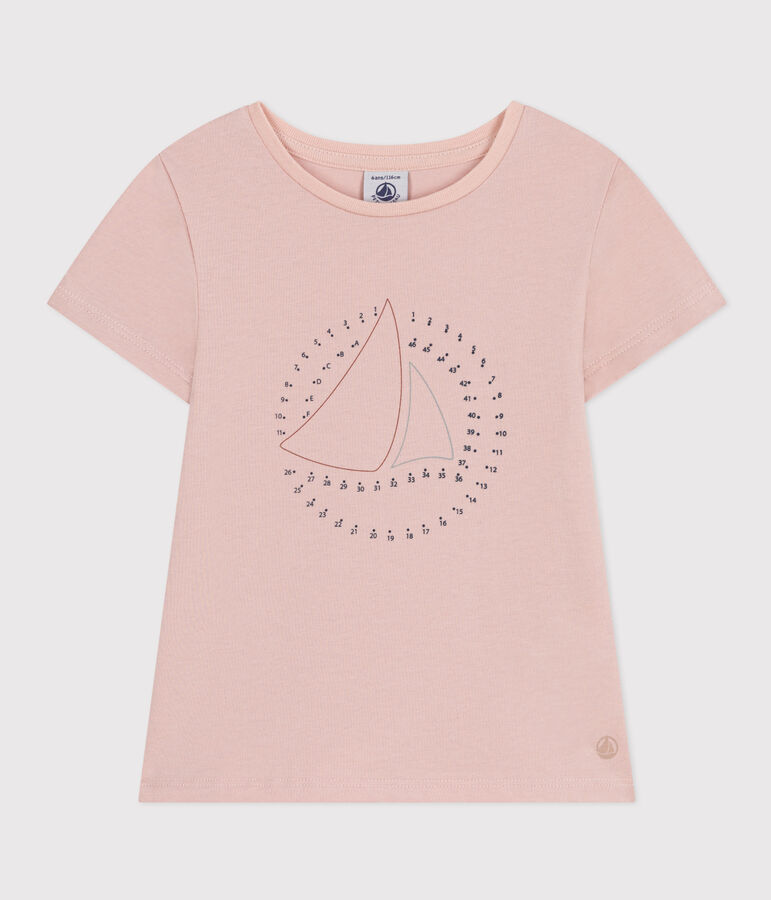 T-shirt van lichte jersey voor meisjes roze SALINE