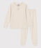 Katoenen pyjama voor kleine meisjes en jongens beige MONTELIMAR CHINE