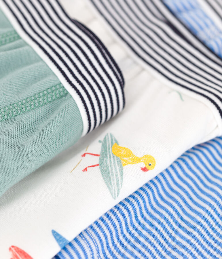 Lot de 3 boxers enfant en coton imprim&eacute; surfeurs multicouleur