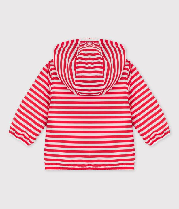 Warme windstopper van gerecycleerd polyester voor baby's rood/wit