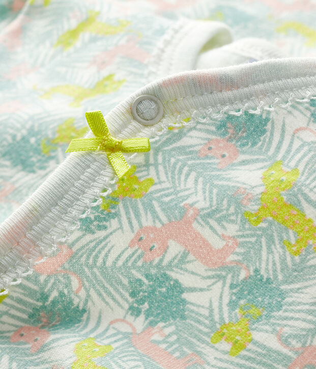 Dors Bien b&eacute;b&eacute; fille en molleton blanc/multicouleur