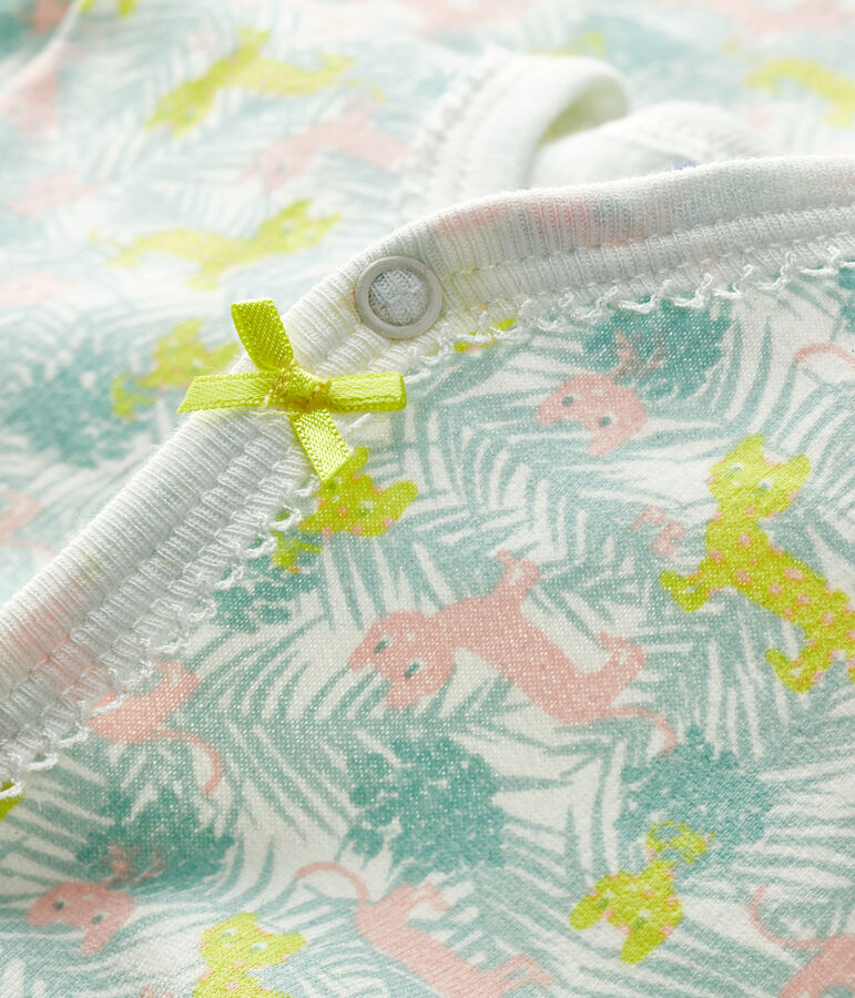 Dors Bien b&eacute;b&eacute; fille en molleton blanc/multicouleur