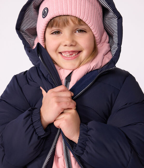 Effen donsjack voor kinderen blauw SMOKING