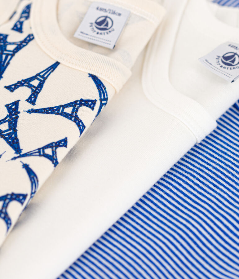 Lot de 3 d&eacute;bardeurs Paris en coton petit gar&ccedil;on variante 1