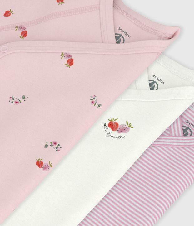 Set van katoenen babyrompertjes met print en korte mouwen multicouleur