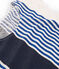 Dames-t-shirt met korte mouwen in linnen wit MARSHMALLOW/ MULTICO CN
