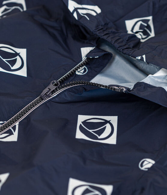 Windstopper van gerecycleerd materiaal voor meisjes/jongens blauw MEDIEVAL/wit MARSHMALLOW