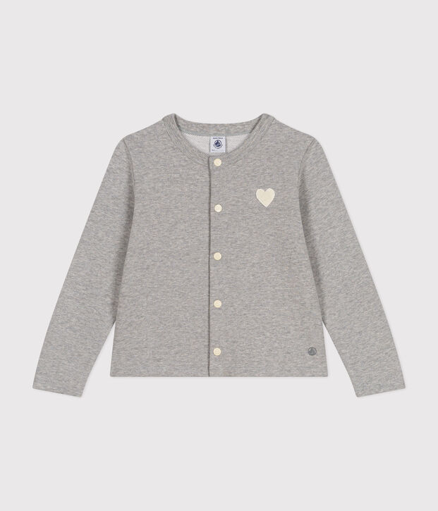 Cardigan en molleton enfant fille gris
