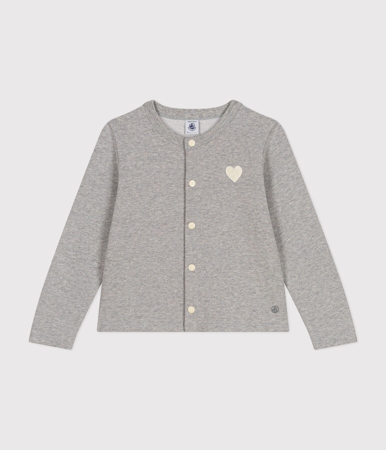 Cardigan en molleton enfant fille gris