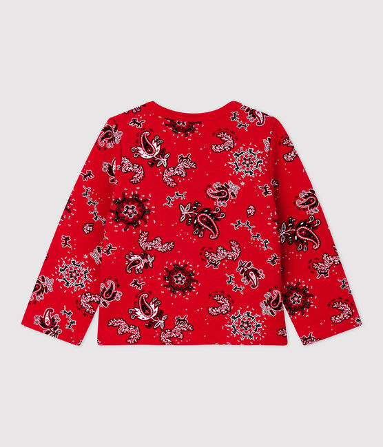 Vest in molton met bandanaprint voor baby's rood TERKUIT/wit MULTICO