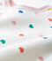 Slaappakje van molton voor babymeisjes wit MARSHMALLOW/wit MULTICO