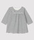 Robe à rayures manches longues bébé fille en tubique