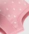 Babybivakmutsje in wol en katoen met hartjesprint roze CHARME/wit MARSHMALLOW