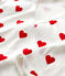 Cache-cœur en coton BIO Femme blanc MARSHMALLOW/rouge TERKUIT