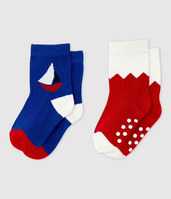 Lot De 2 Chaussettes A Motif Bebe Garcon Variante 3 Petit Bateau