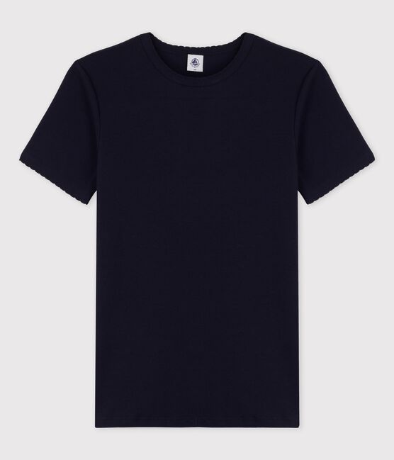 Tee-shirt L'ICONIQUE cocotte en coton bio Femme bleu SMOKING