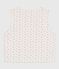 Omkeerbare katoenen cardigan zonder mouwen met print wit MARSHMALLOW/wit MULTICO