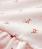 Robe manches longues en molleton bébé fille rose FLEUR/blanc MULTICO