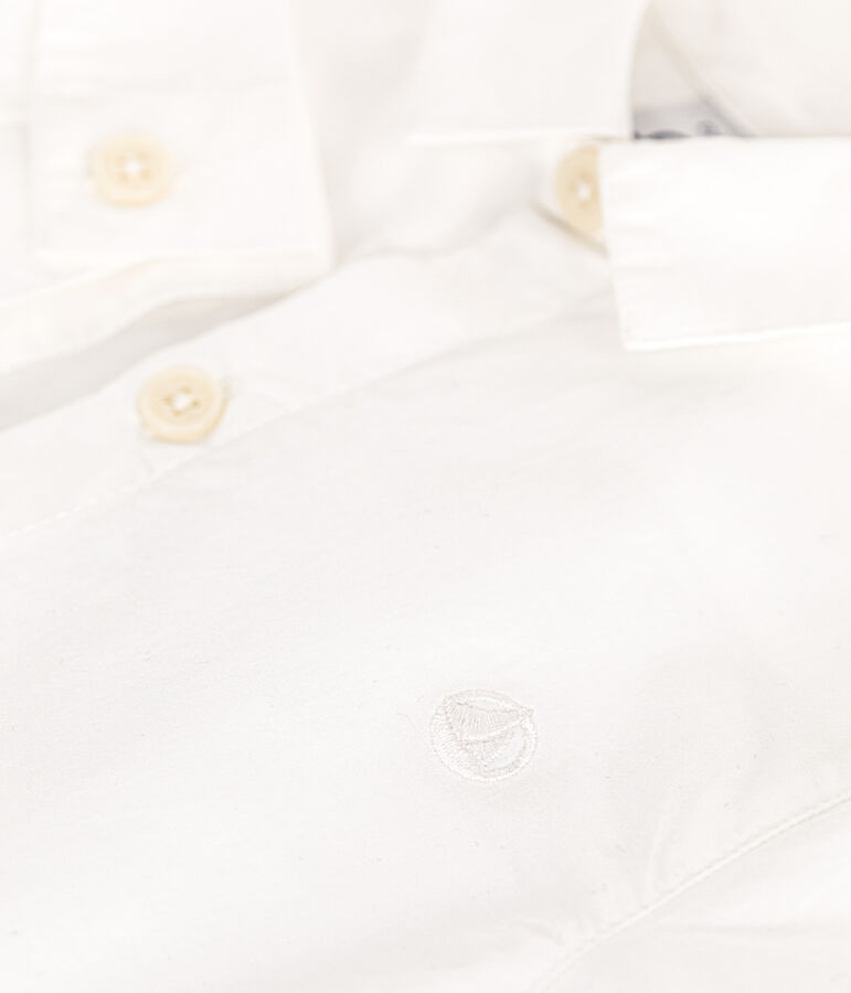 Chemise en popeline b&eacute;b&eacute; blanc