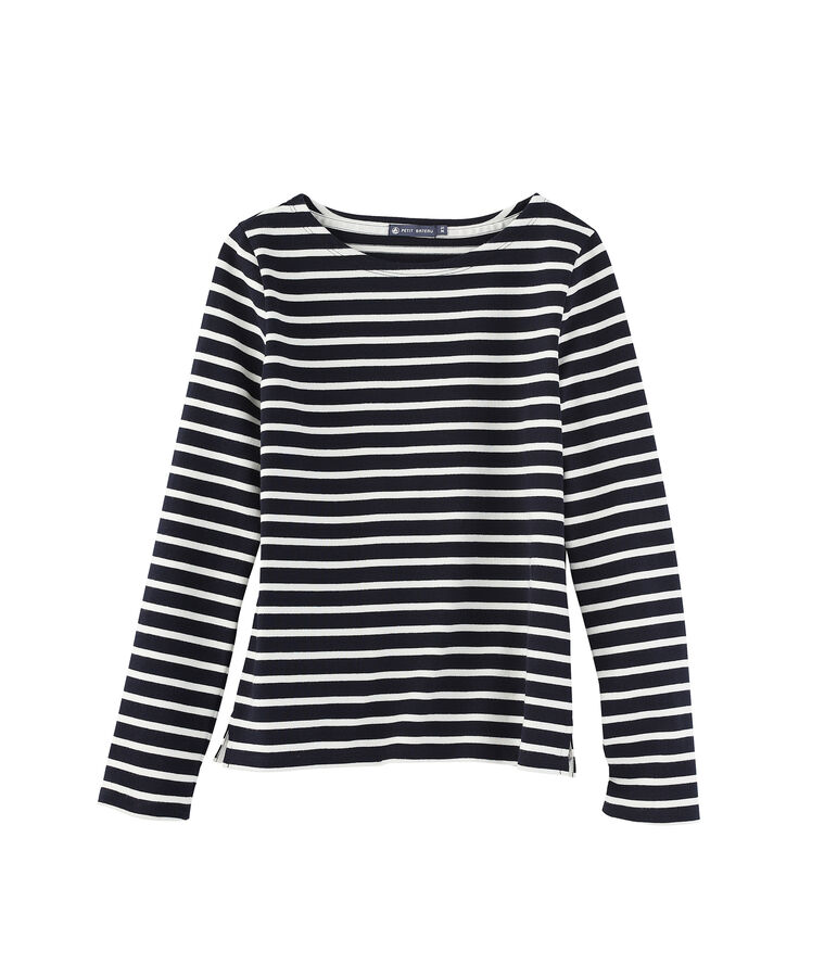 Legendarisch damesmarinetruitje in zware jersey - Vorige collectie blauw/wit
